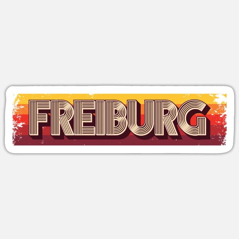 Freiburgerin Freiburger Freiburg - Sticker taille S (10 x 10 cm) - blanc mat