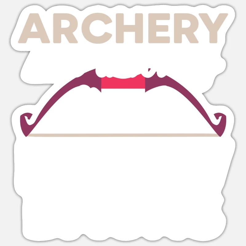Le tir à l’arc a beaucoup d’inconvénients Archer Archery - Sticker taille S (10 x 10 cm) - blanc mat