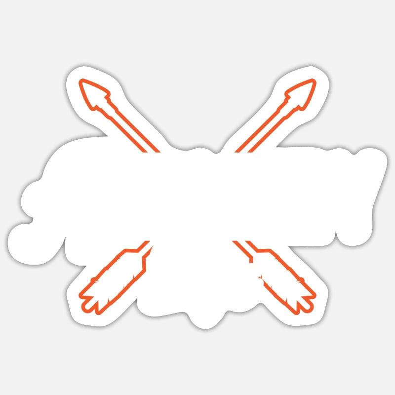 Bogenschießen Leben Bogen Jäger Bogenschütze Schießen Pfeil Bogenschütze Sticker Größe S (10 x 10 cm)