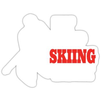 Ski accessories for skiers - Sticker size S (10 x 10 cm) - white matte - Front