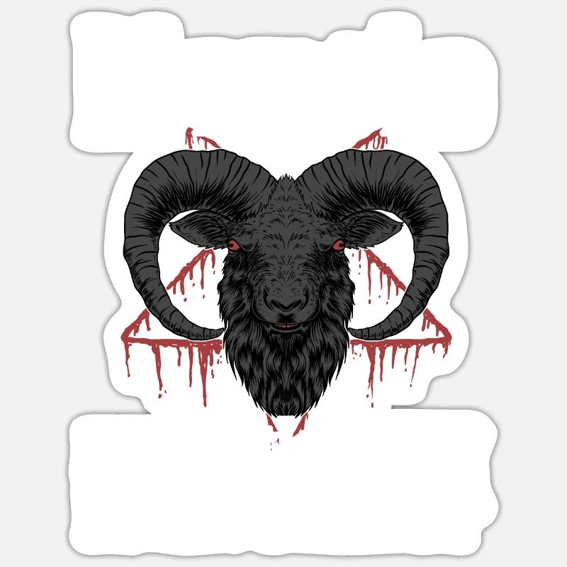 Satan Beelzebub Devil Gothic Pentagram Mystical Sticker size S (10 x 10 cm)