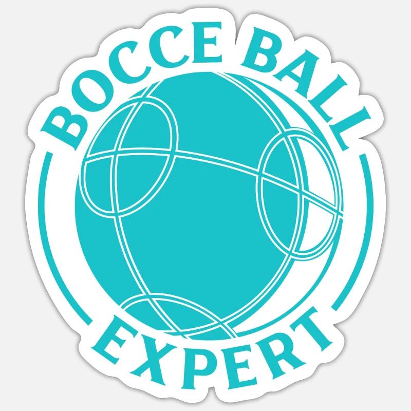 Bocce Ball Expert - Boccia - Sticker size S (10 x 10 cm) - white matte