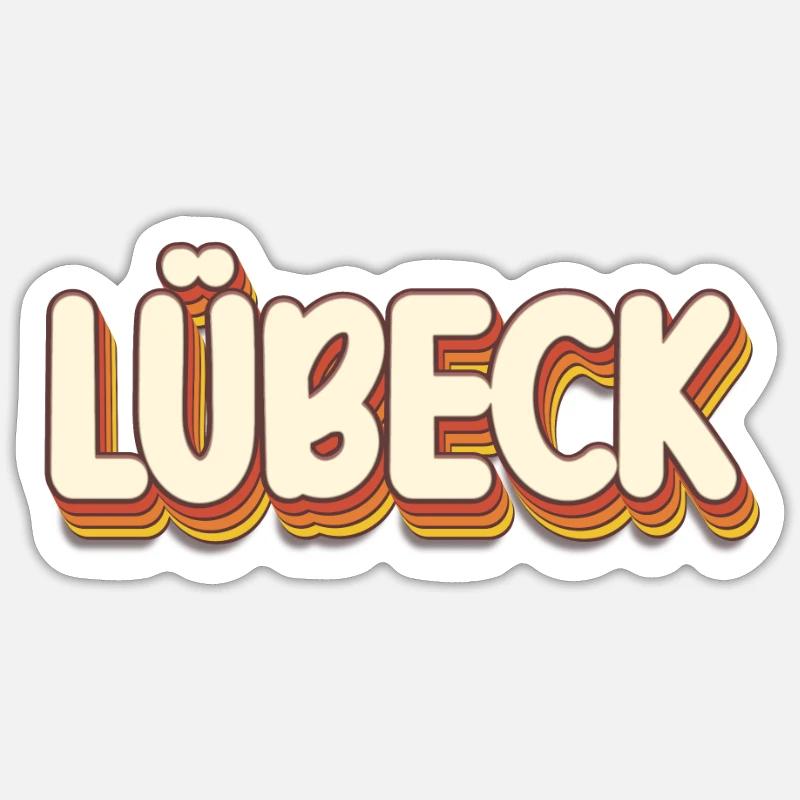 Lübeckerin Lübecker Lübeck - Sticker Größe S (10 x 10 cm) - Mattweiß