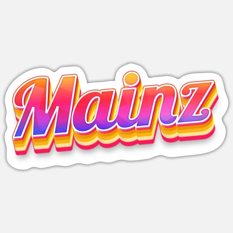 Mainzerin Mainzer Mainz - Sticker Größe S (10 x 10 cm) - Mattweiß
