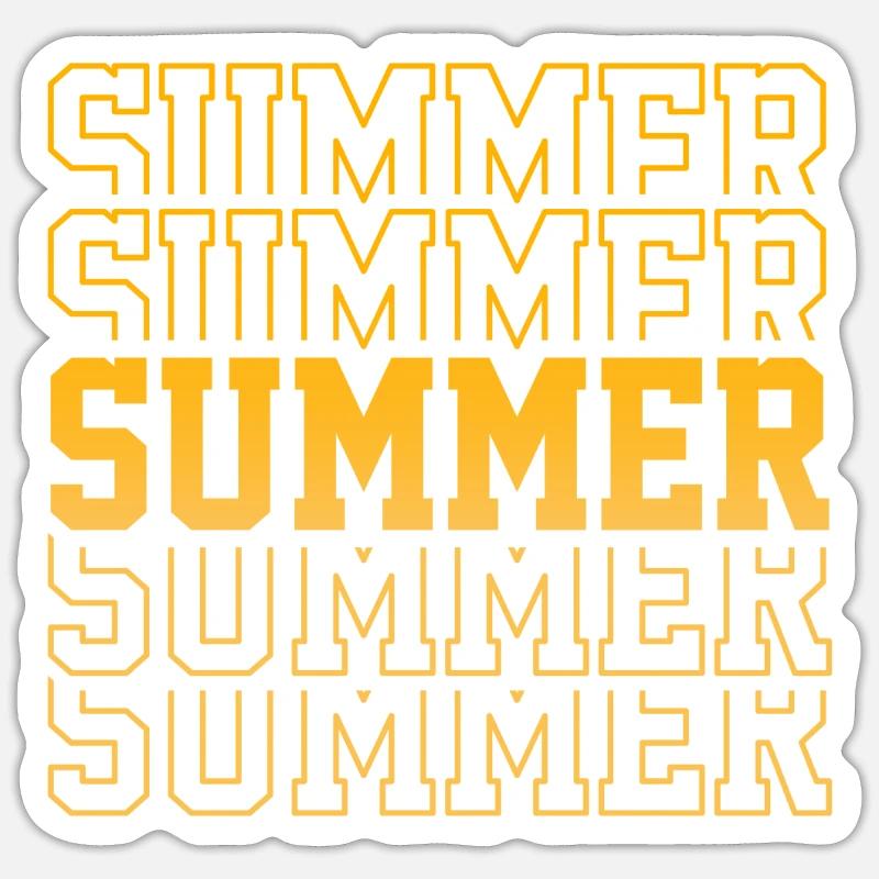 Summer - Sticker Größe S (10 x 10 cm) - Mattweiß
