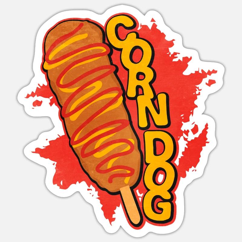 Corn Dog Sticker Größe S (10 x 10 cm)