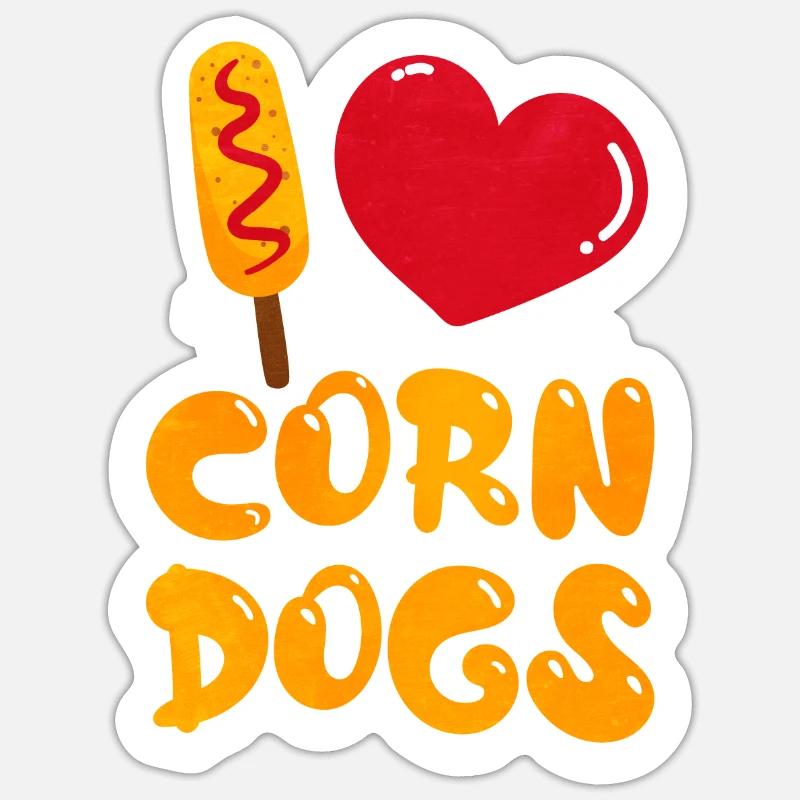 Corn Dog Sticker Größe S (10 x 10 cm)