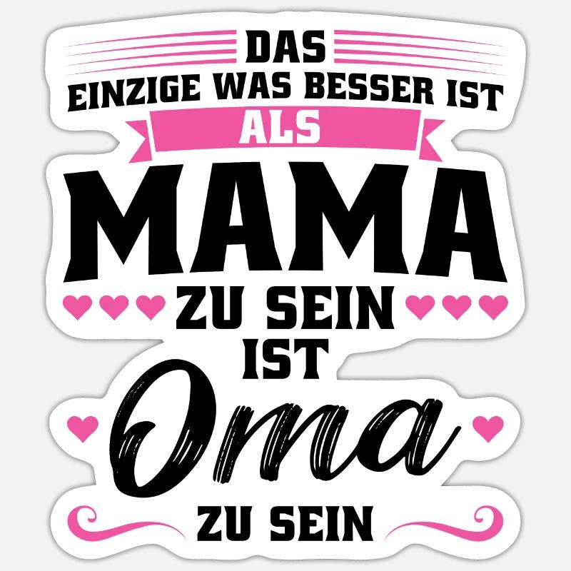 Grossmutter Oma Omas Geschenk - Sticker Größe S (10 x 10 cm) - Mattweiß