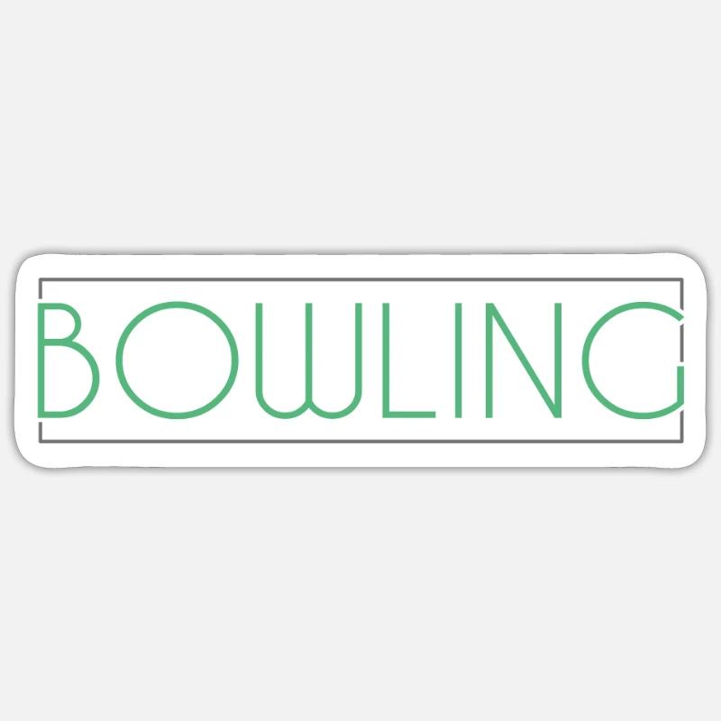 Lettrage de bowling - Sticker taille S (10 x 10 cm) - blanc mat