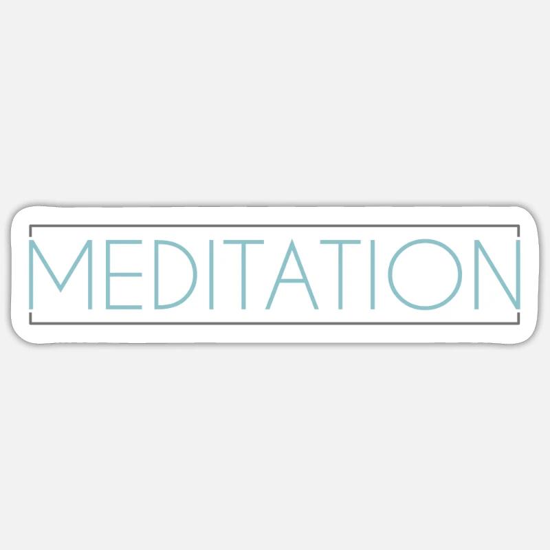 Lettrage de méditation - Sticker taille S (10 x 10 cm) - blanc mat