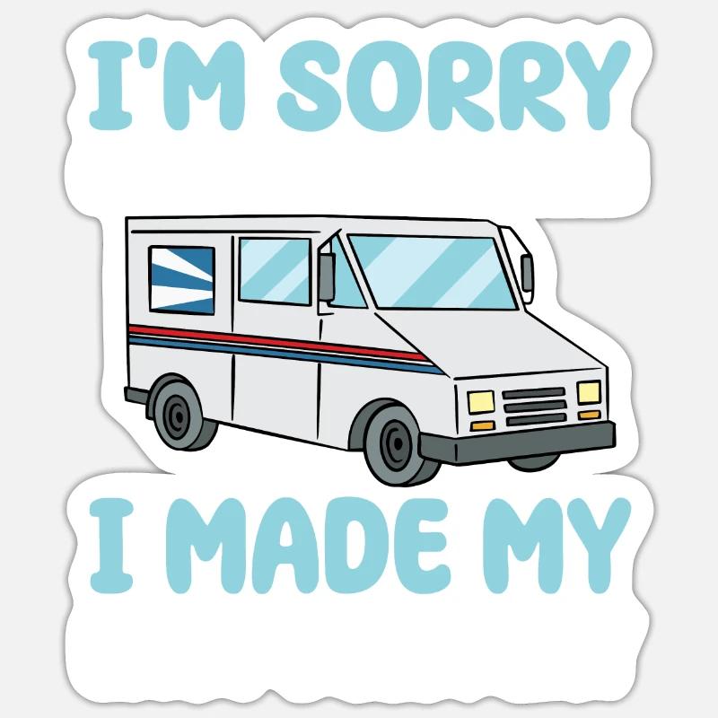 Delivery driver Sticker size S (10 x 10 cm)