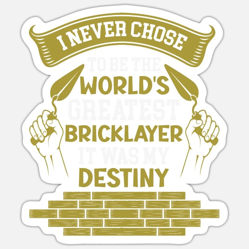 Masonry, masonry, bricklayer, apprentice, mason, master Sticker size S (10 x 10 cm)