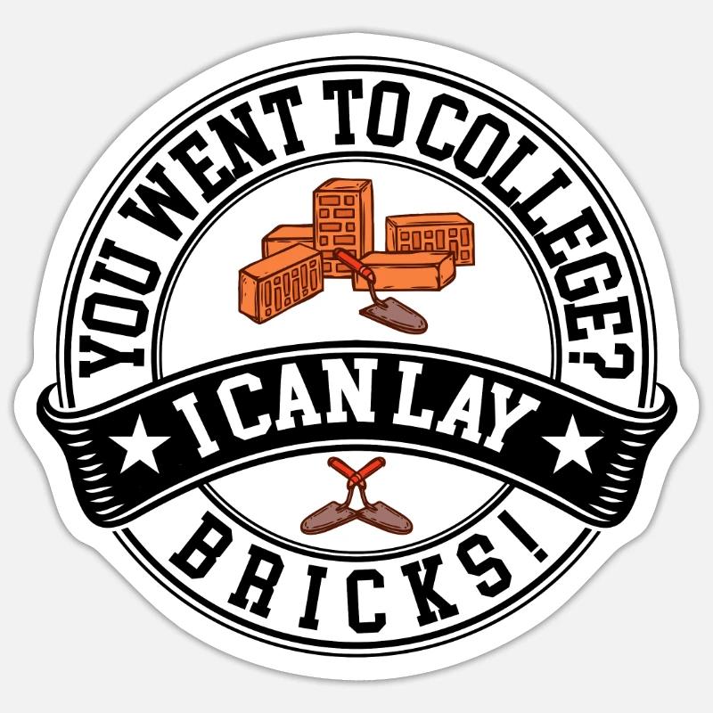Masonry, masonry, bricklayer, apprentice, mason, master Sticker size S (10 x 10 cm)