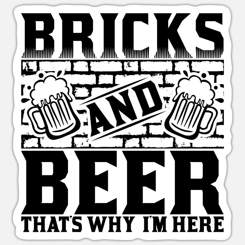 Masonry, masonry, bricklayer, apprentice, mason, master Sticker size S (10 x 10 cm)