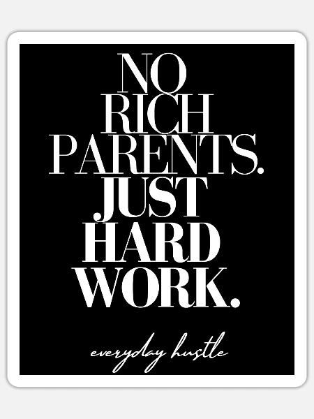 everyday hustle - Sticker Größe S (10 x 10 cm) - Mattweiß
