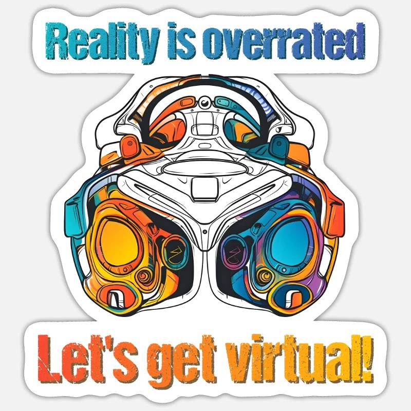 Permet de devenir virtuel Sticker taille S (10 x 10 cm)