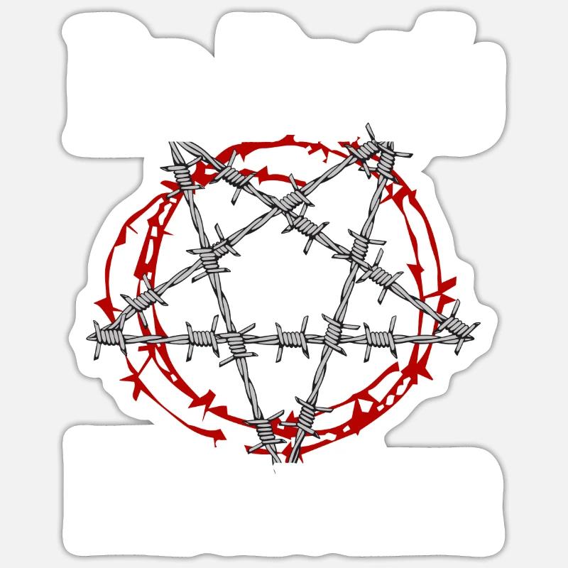 Satan Beelzebub Devil Gothic Pentagram Mystical Sticker size S (10 x 10 cm)