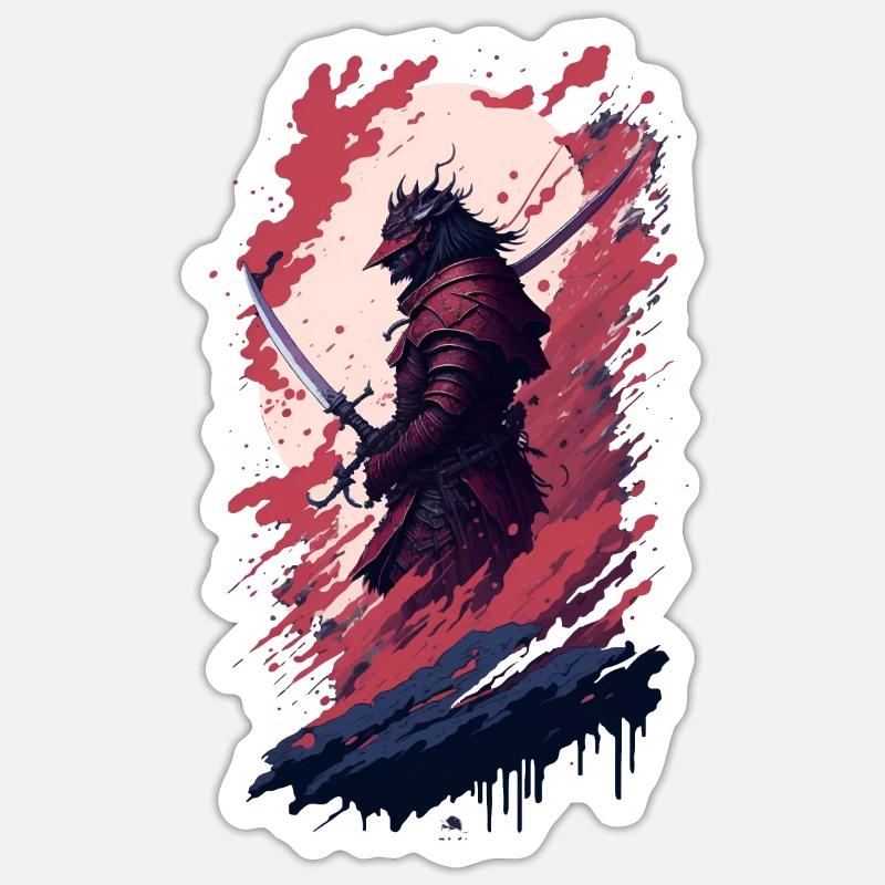 Shadow Samurai: Colorful Chaos Unleashed Sticker Größe S (10 x 10 cm)