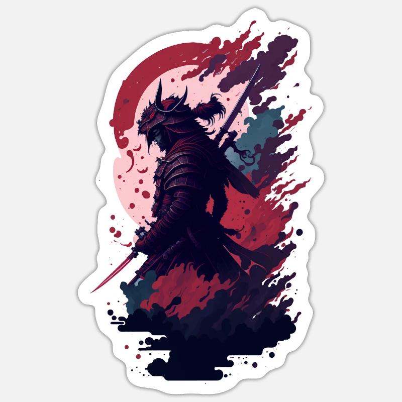Shadow Samurai: Colorful Chaos Unleashed Sticker Größe S (10 x 10 cm)