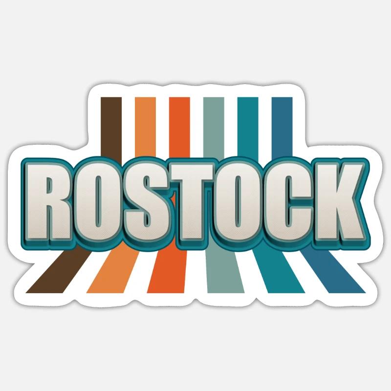 Rostockerin Rostocker Rostock - Sticker taille S (10 x 10 cm) - blanc mat