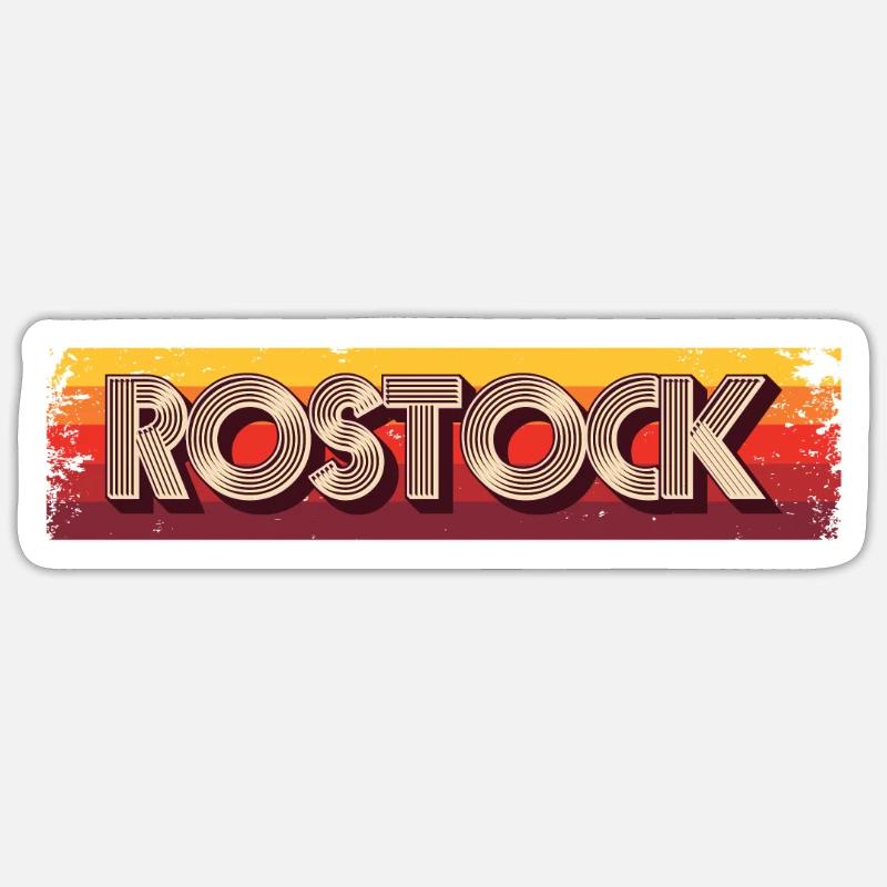 Rostockerin Rostocker Rostock - Sticker taille S (10 x 10 cm) - blanc mat