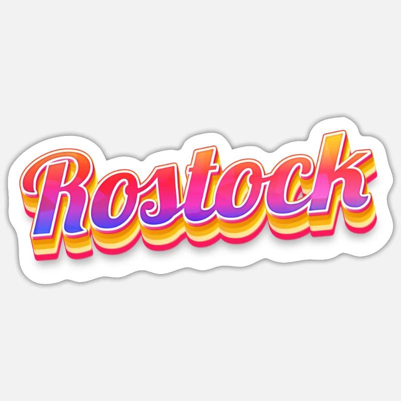 Rostockerin Rostocker Rostock - Sticker taille S (10 x 10 cm) - blanc mat