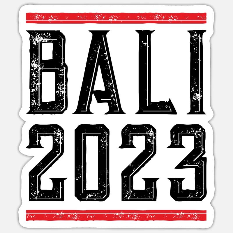 Bali 2023 - Sticker Größe S (10 x 10 cm) - Mattweiß