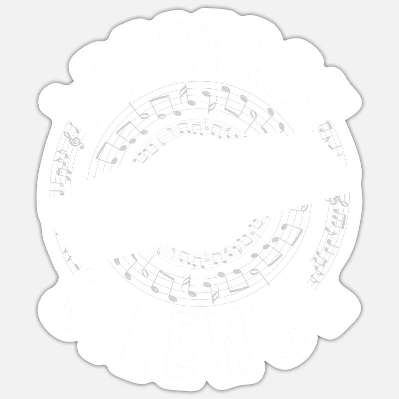Harmonica player I Destroy Silence Sticker size S (10 x 10 cm)