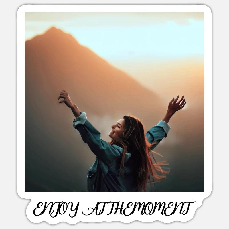 LE MOMENT - Sticker taille S (10 x 10 cm) - blanc mat