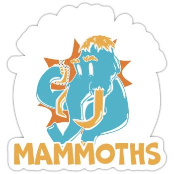 Mammouth Elephant Wildlife Extinct Animal Lover Lover - Sticker taille S (10 x 10 cm) - blanc mat - Devant