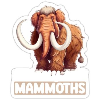 Mammouth Elephant Wildlife Extinct Animal Lover Lover - Sticker taille S (10 x 10 cm) - blanc mat - Devant