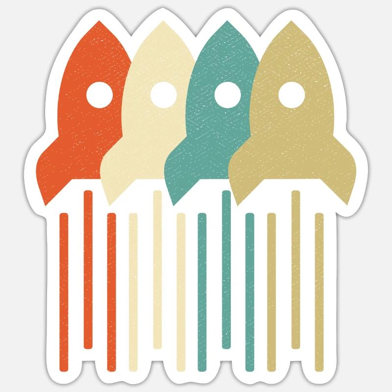 Vintage Rocket Scientist Aerospace Engineering Sticker size S (10 x 10 cm)