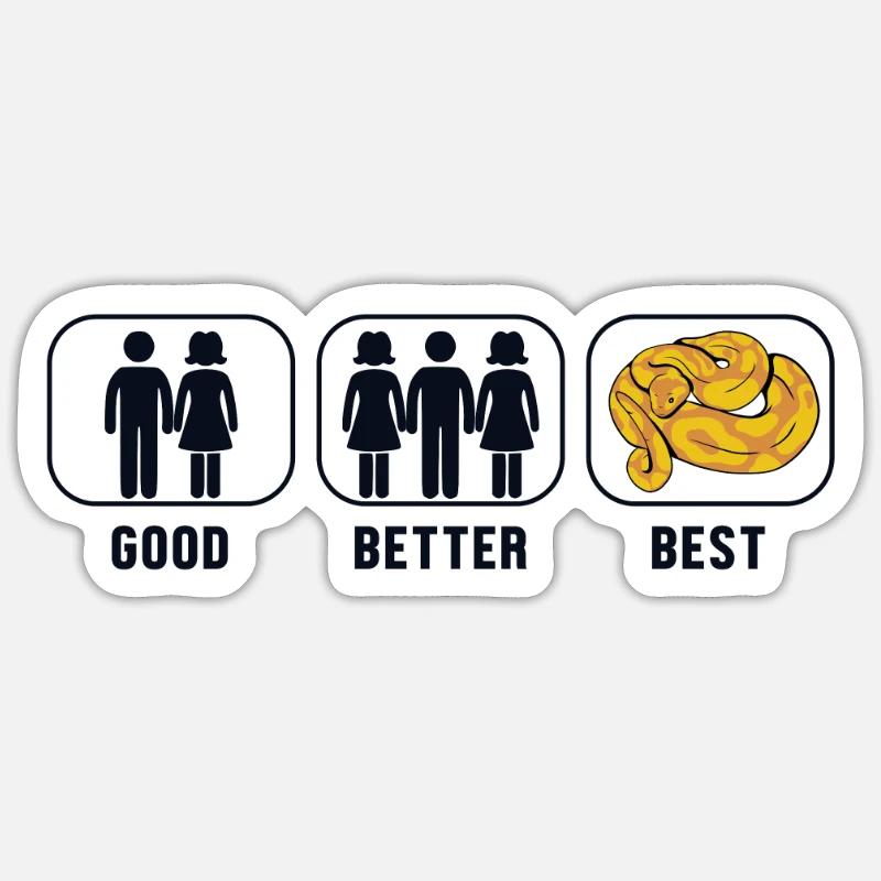 Good Better Best Banana Ball Python Banana Ball Sticker size S (10 x 10 cm)