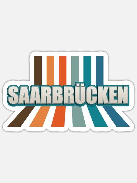 Saarbrückenerin Saarbrückener Saarbrücken - Sticker Größe S (10 x 10 cm) - Mattweiß