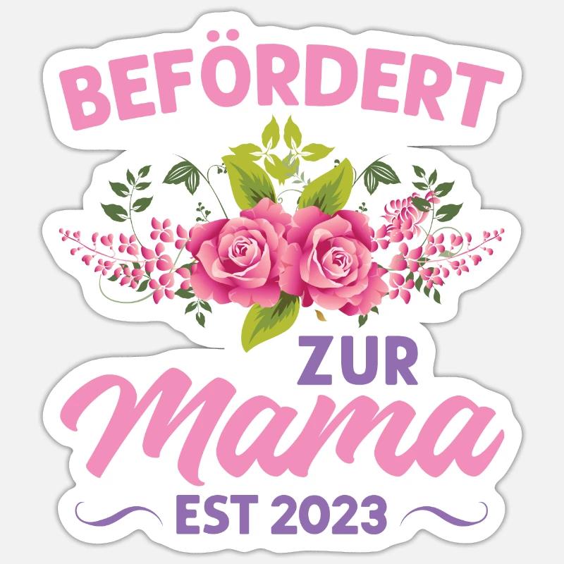 Mutter Mama Tochter Geschenk - Sticker Größe S (10 x 10 cm) - Mattweiß
