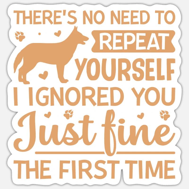 Schäferhund Geschenk Rente - Sticker Größe S (10 x 10 cm) - Mattweiß