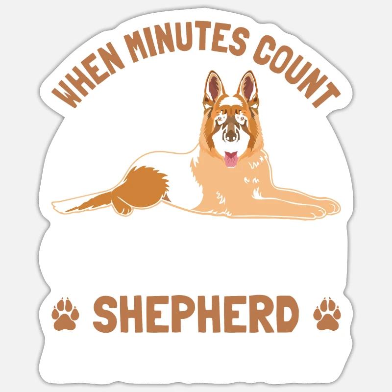 German Shepherds Sticker size S (10 x 10 cm)