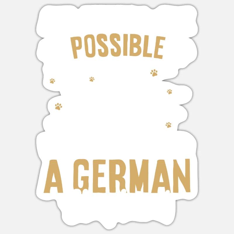 Deutscher Schäferhund Geschenkidee Hunde Sticker Größe S (10 x 10 cm)