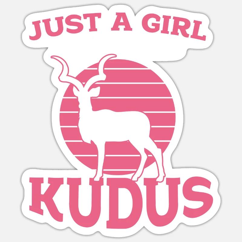 Antilope - Sticker taille S (10 x 10 cm) - blanc mat