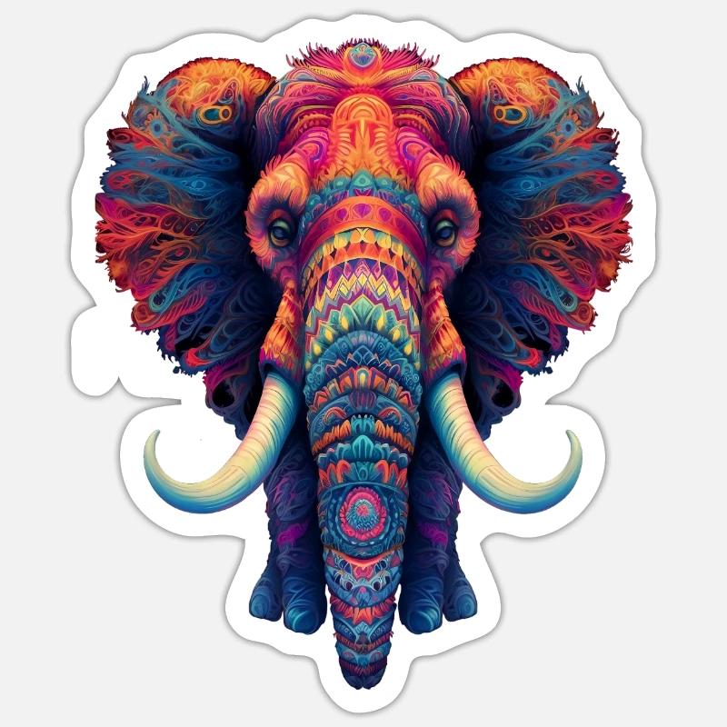 Mammoth - Sticker size S (10 x 10 cm) - white matte