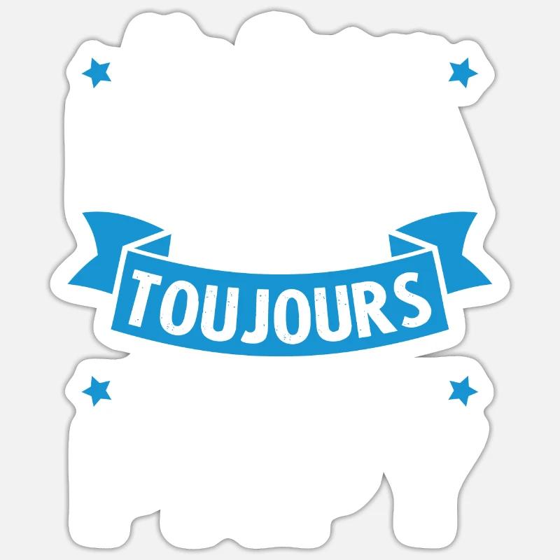 Un super papa devient toujours un super papy - Sticker taille S (10 x 10 cm) - blanc mat