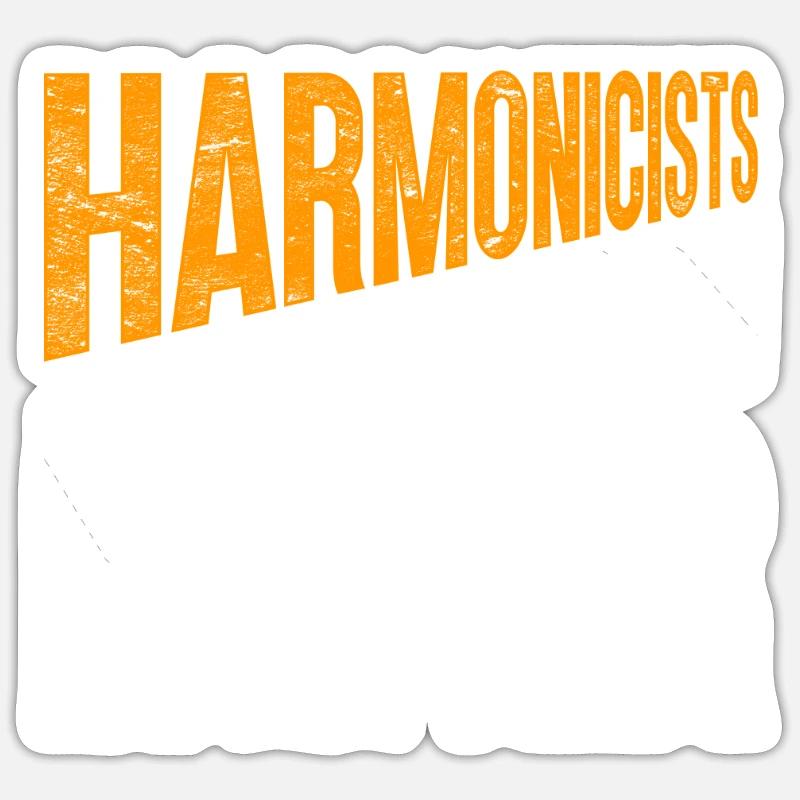 Harmonica harmonica player - Sticker size S (10 x 10 cm) - white matte