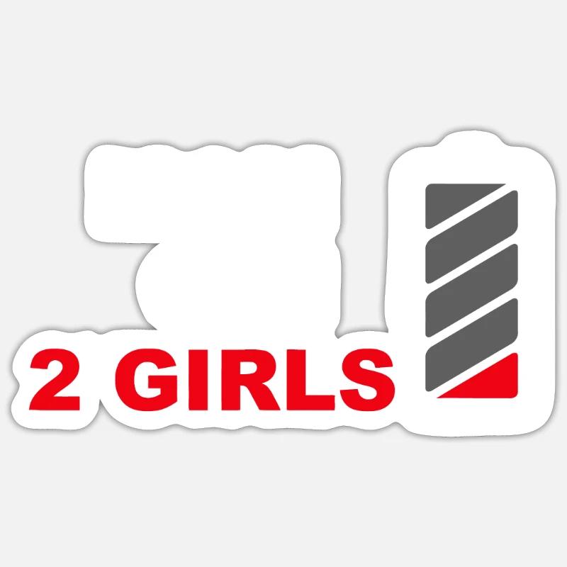 Mutter von 2 Mädchen Muttertagsgeschenk von Tochter Sticker Größe S (10 x 10 cm)