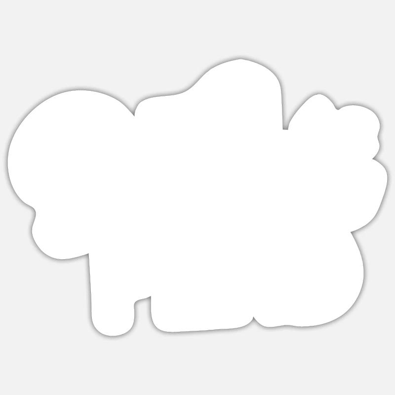 Benoit Perd - Sticker taille S (10 x 10 cm) - blanc mat