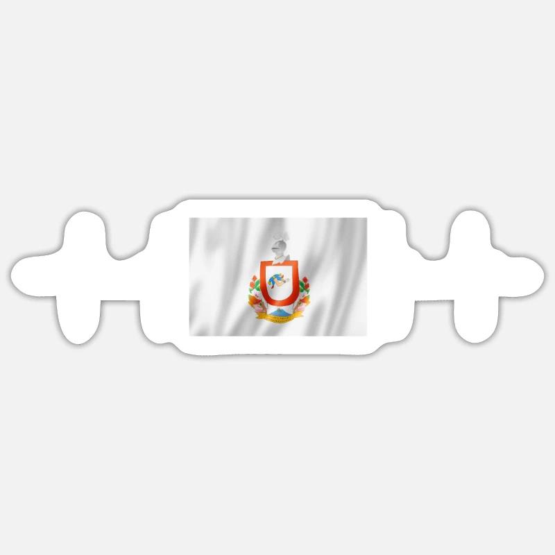 Drapeau mexicain mexicain Colima - Sticker taille S (10 x 10 cm) - blanc mat