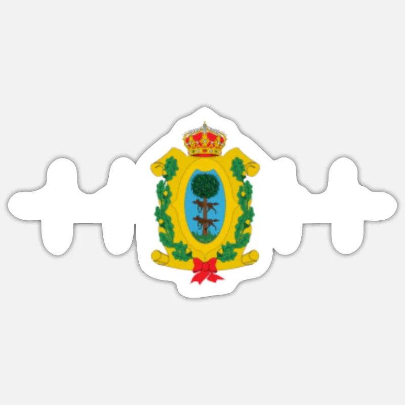 Drapeau mexicain mexicain Durango - Sticker taille S (10 x 10 cm) - blanc mat