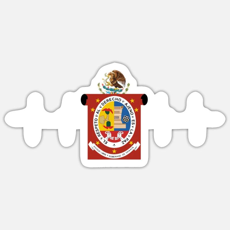 Mexican Mexico Oaxaca Flag - Sticker size S (10 x 10 cm) - white matte