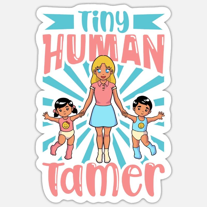 Taming Minihumans - Educator - Sticker size S (10 x 10 cm) - white matte
