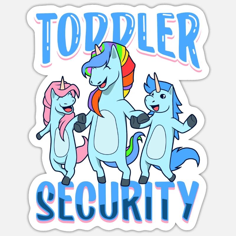 Toddler Security - Babysitter - Sticker size S (10 x 10 cm) - white matte