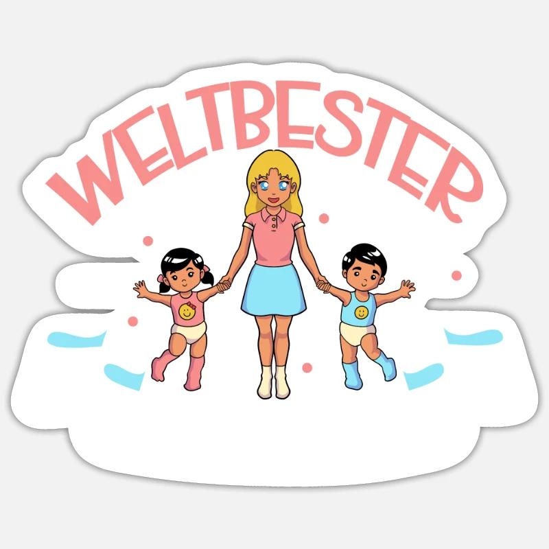 Weltbester Babysitter Sticker Größe S (10 x 10 cm)